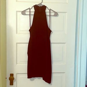 F21 Black Mini faux-wrap Dress